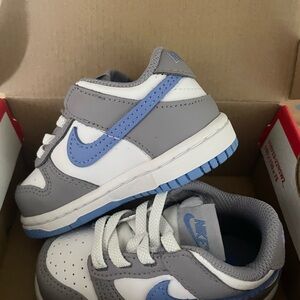 Toddlers' Gray and Blue Nike Dunk